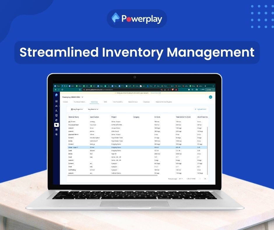 Project Management Software- Streamlined inventory management