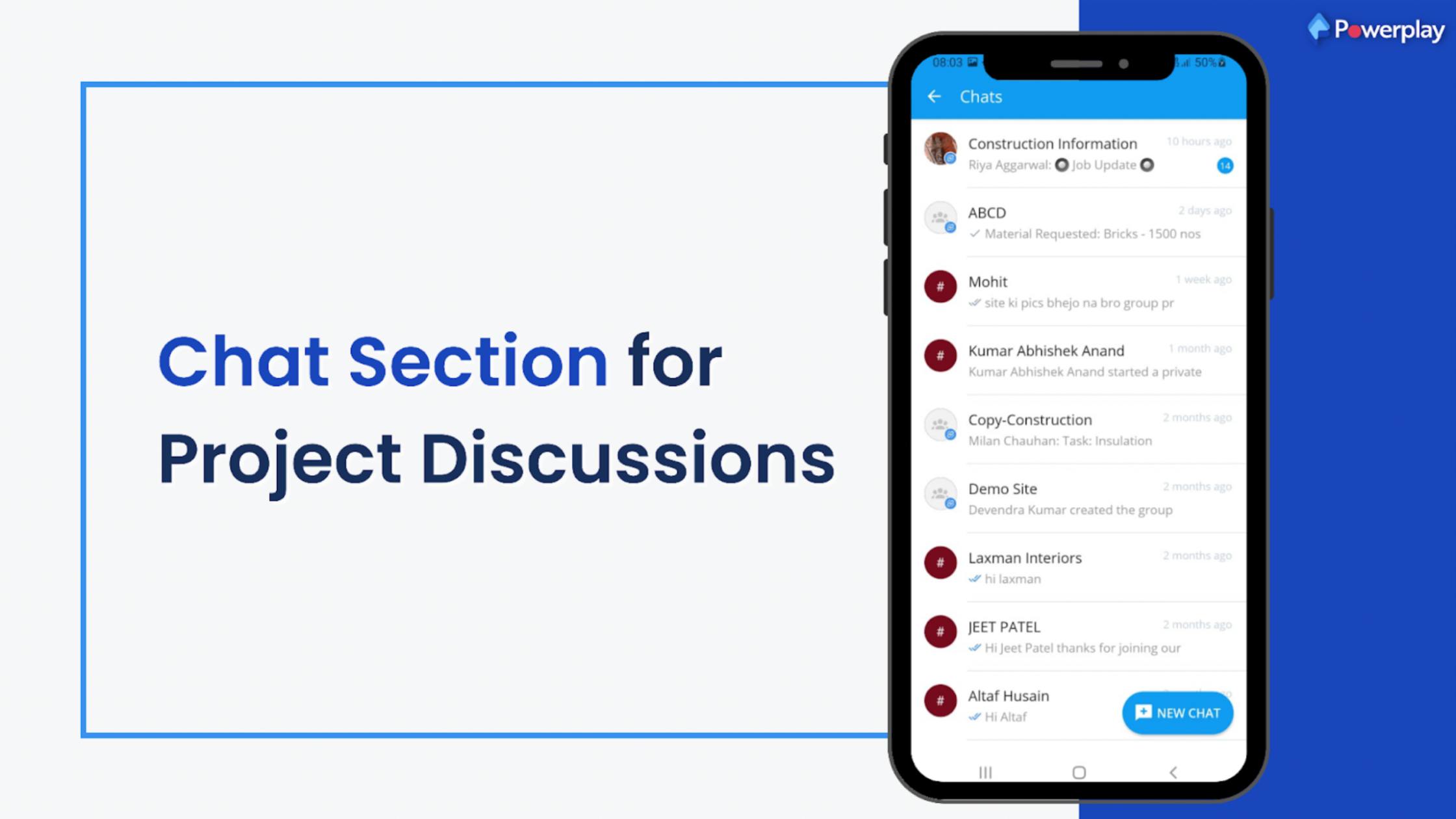Chat Section for Project Discussions 