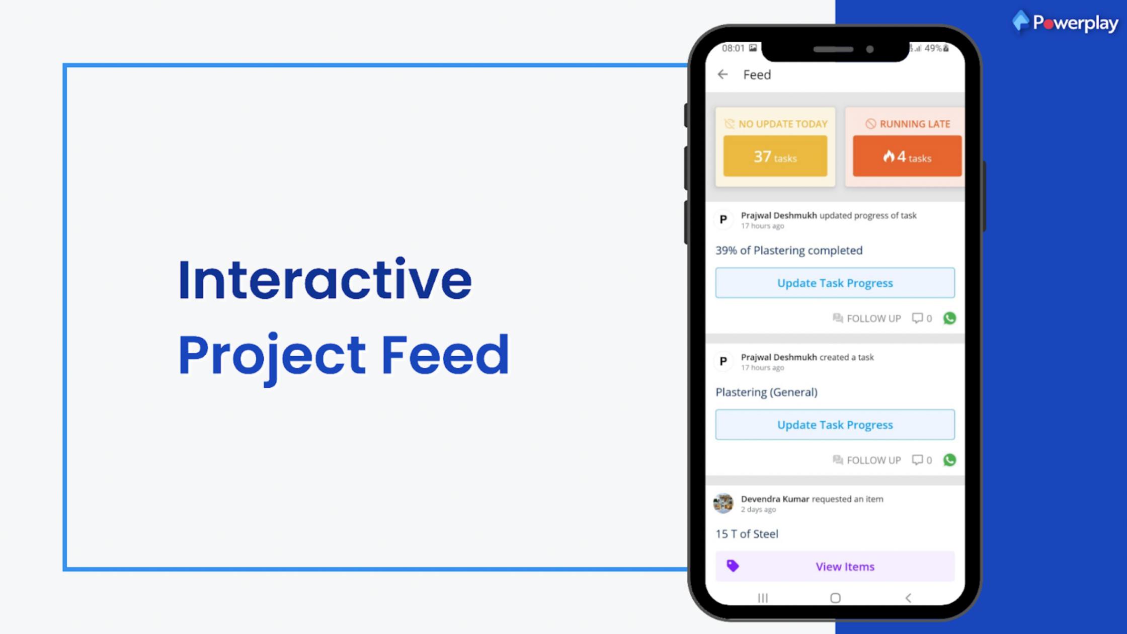 Interactive Project Feed