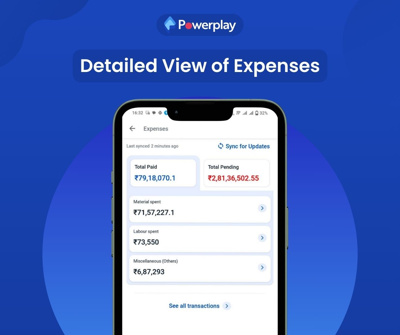 Detailed View of Expenses