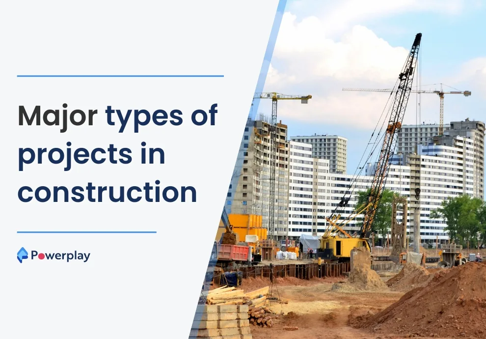 Major types of projects in construction